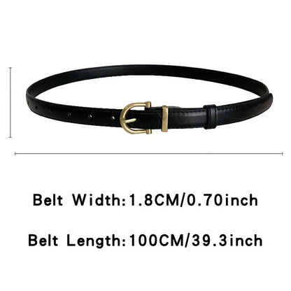 Men's Casual Vintage PU Leather Belt with Classic Oval Buckle - Ideal for Daily Wear, Parties, and Gifts