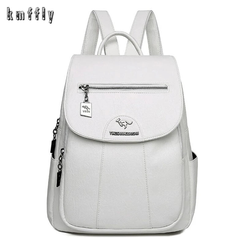 High Quality Leather Backpack Women Large Capacity Travel Backpack Fashion School Bags Mochila Shoulder Bags for Women 2021 New