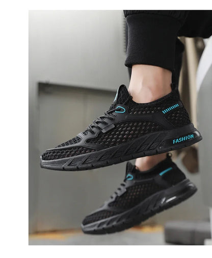 New Fashionable Men's Delicate Comfortable Flexible Breathable Anti Slip Wear-resistant Mesh Casual Sports Shoes Sneakers