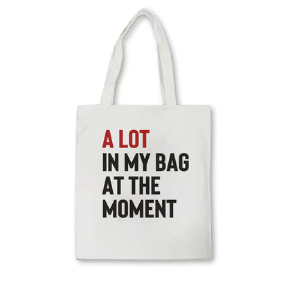 A Lot In My Bag At The Moment Taylor tote bag Women's portable tote bag Eras Tour Inspired Tote Bag Red Album Canvas Tote Bag