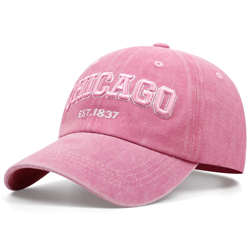 New Letter CHICAGO Baseball Cap Men Women Spring Summer Cotton Unisex Baseball Snapback Hat Hip Hop Trucker Caps Gorras