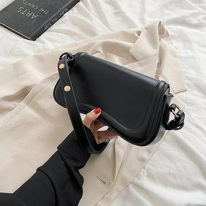 New Luxury Designer Shoulder Crossbody Bags for Women 2024 Pu Leather Trend Female Underarm Bag Fashion Purse Flap Handbags