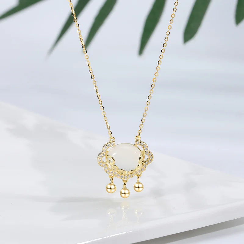 Lucky Chinese Dragon and 'Fu' Gourd Pendant Necklace for Women - with High-quality Stainless Steel Chain and Unique Design