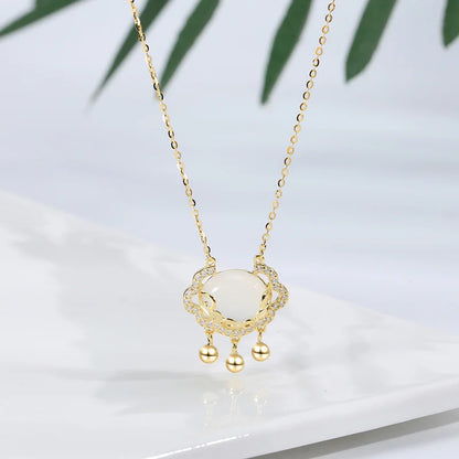 Lucky Chinese Dragon and 'Fu' Gourd Pendant Necklace for Women - with High-quality Stainless Steel Chain and Unique Design