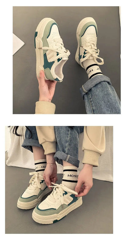 Fashion Small White Shoes Women New Spring and Autumn Leisure Sports Shoes Girls with Thick Soles Low Top Board Shoes