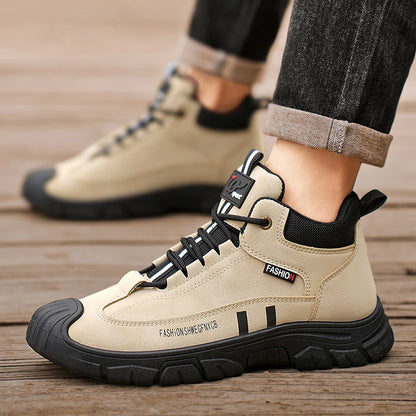 High Quality Causal Shoes for Men High Top Leather Sneakers Fashion Male Sports Shoes Comfortable Men Hiking Shoes Driving Shoes