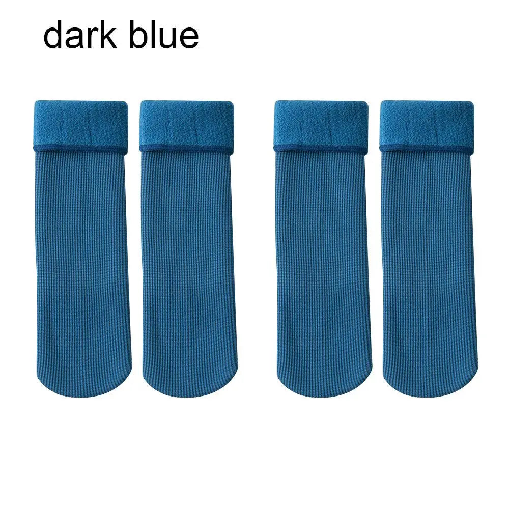 2Pairs Winter Wamer Socks Children Velvet Thicken Seamless Home Floor Socks Snow Thermal Keeping Sleeping Socks For Boys Girls