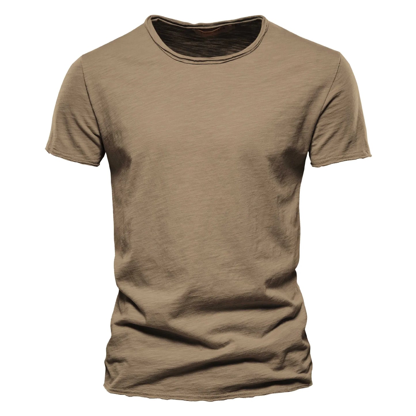 Round neck solid colour bamboo cotton short sleeve T-shirt cotton