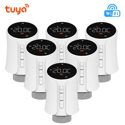 New Tuya Wifi Thermostat Radiator Actuator TRV Smart Thermostatic Valve Wifi Thermostat Temperature Controller Alexa Google Home