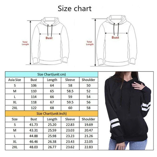 Woman Clothing Versatile Sweatshirts Casual Hoodies Comfortable Pullovers Slim Fit Soft Striped Lazy Style Jogging Daily Women's