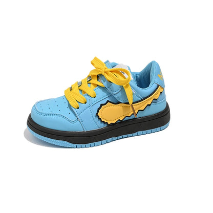 Children Casual Shoes Four Seasons Kids Single Sneaker Mandarin Colour Basketball Sports Shoes Boys Girls Sneaker Board Shoes