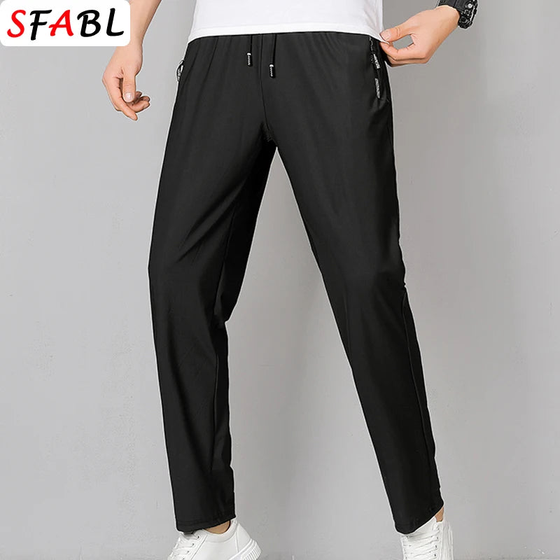 Thin Breathable Casual Pants Men Summer Gym Fitness Sweatpants Men Jogging Running Hiking Camping Sports Trousers Men Fashion