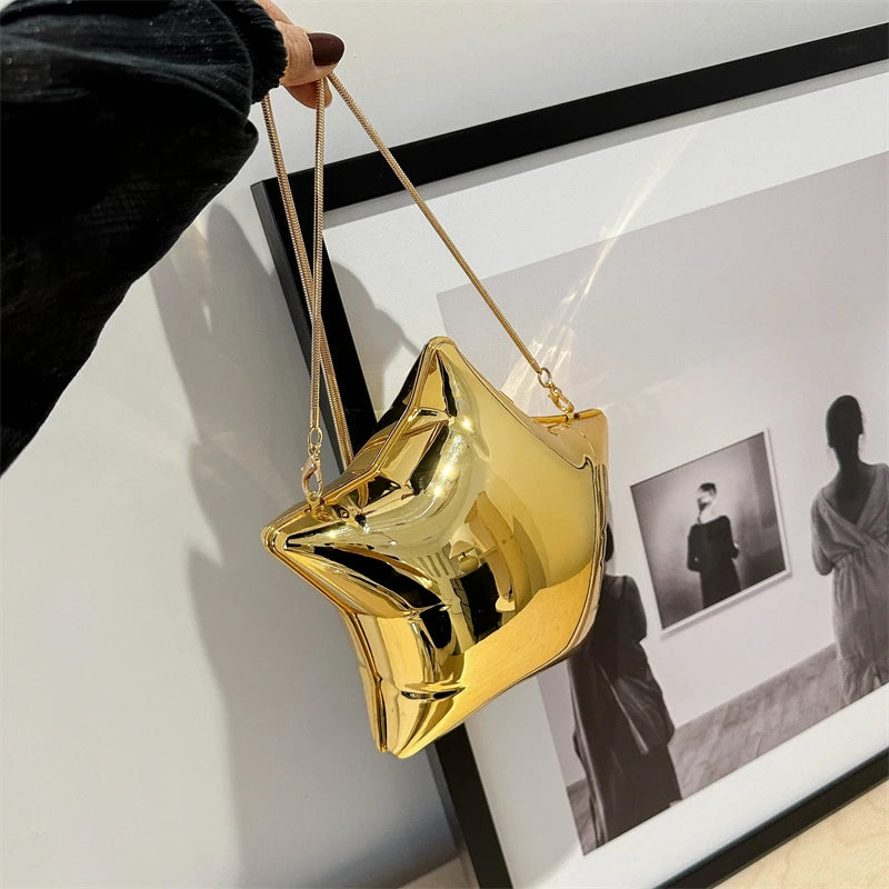 PVC Star Shape Solid  Chain Fashion Crossbody Bag Ramadan Festival Special Shoulder Bag 2025 Hot Sale Bags for Women