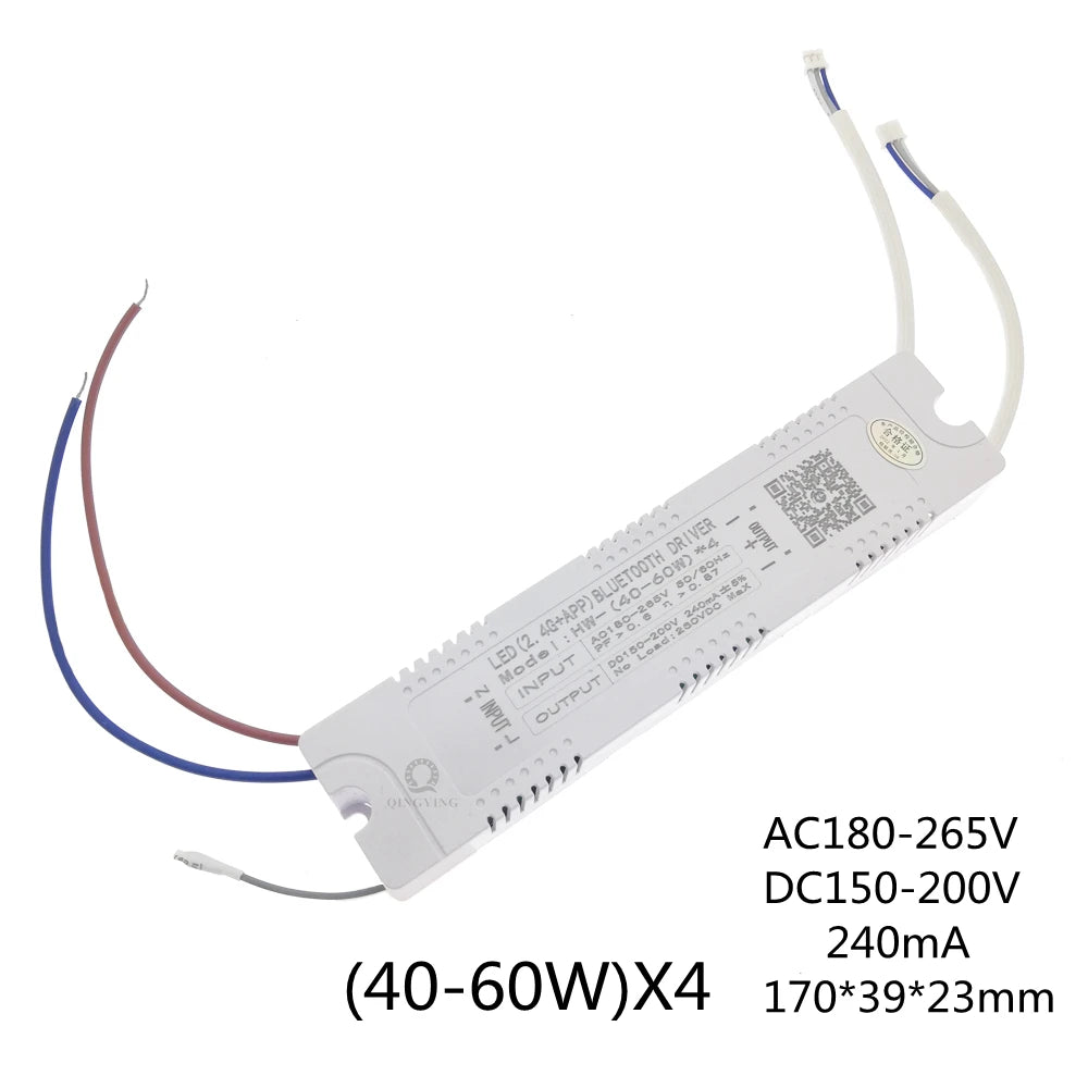 AC220V 2.4G Intelligent LED Driver RF Remote Control 12-40W 36-50W 40-60W 50-72W X2 X4 X6 X8 240mA Dimming Lighting Transformer