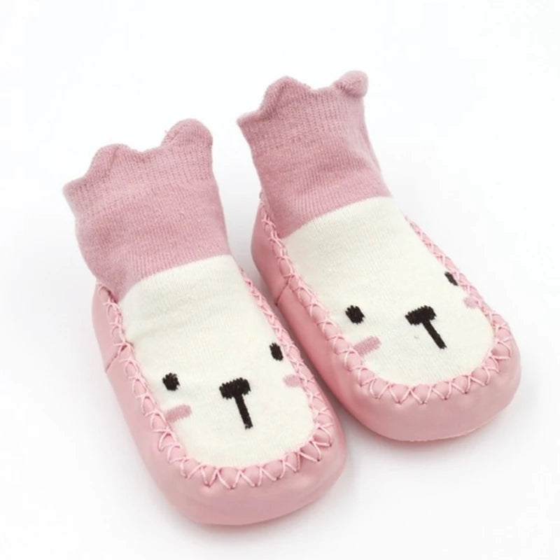 Toddler Indoor Sock Shoes Newborn Baby Socks Winter Thick Terry Cotton Baby Girl Sock with Rubber Soles Infant Animal Funny Sock