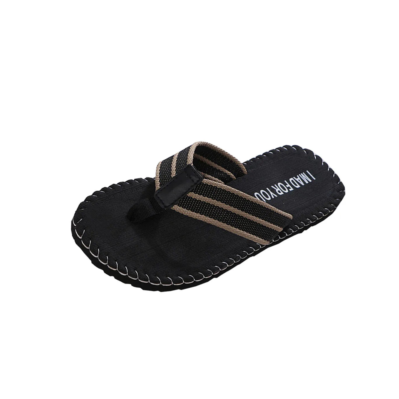 Flip-Flops For Men Summer Anti-Skid Breathable Home Outdoor Comfortable Slippers Daily Casual Regular Canvas Strap Flip-Flops