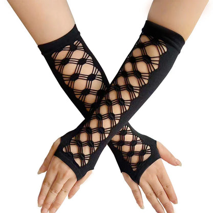 New Fashion Neon Fishnet Fingerless Long Gloves Leg Arm Cuff Party Wear Fancy Dress for Womens Sexy Beautiful Arm Warmer