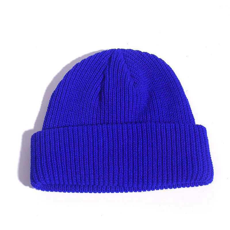 Winter Hats for Unisex New Beanies Knitted Solid Fluorescent  Caps Warmer Casual Beanies Trendy Hat  All-match Multicolor Candy