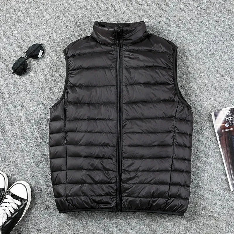 Winter Men Duck Down Vest 2023 Coat Ultralight Sleeveless Puffer Vest Jacket ultra thin warm lightweight down jacket Waistcoat