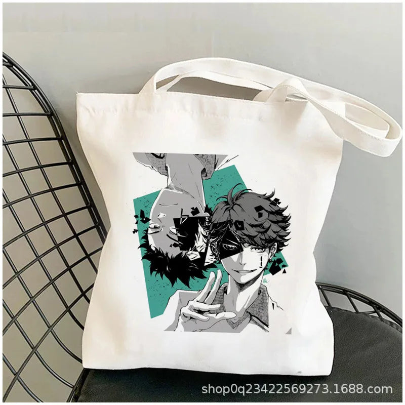 Anime Haikyuu Printed Canvas Bag Original Night One Shoulder Student Fashion Handbag in Stock