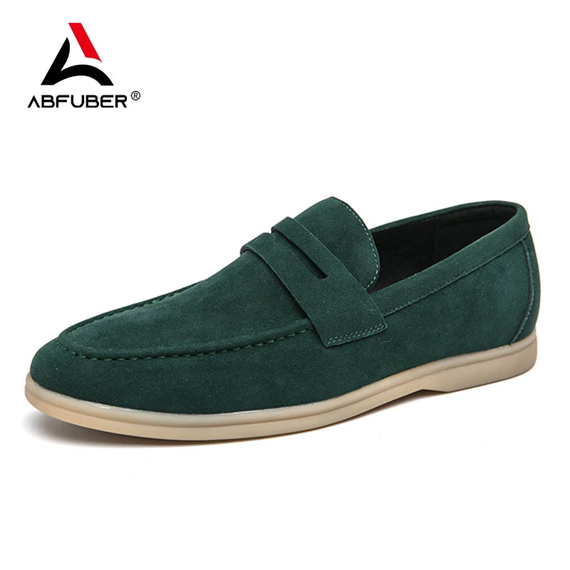 Classic Soft Suede Shoes Penny Men Loafers Slip On Leather Casual Men Shoes Comfort Driving Shoes Men Flats Walking Footwear