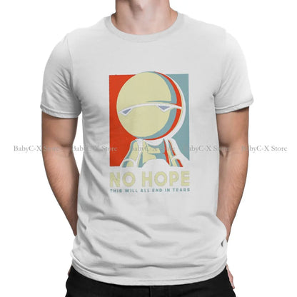 No hope Marvin Voting Sign Parody Round Collar TShirt The Hitchhiker's Guide to the Galaxy Polyester T Shirt Men Clothes