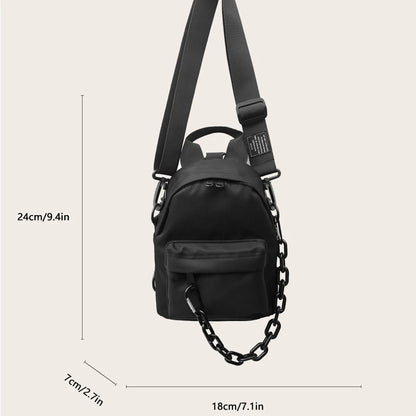 Solid Color Wide Shoulder Strap Chest Bag Versatile Single Shoulder Bag Fashionable Crossbody Bag Handbag