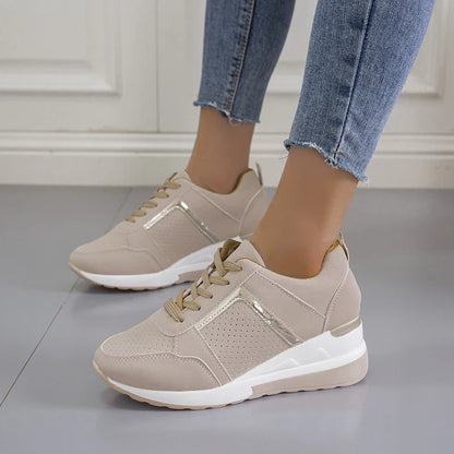 Shoes Woman 2024 Trend Summer Wedge Platform Casual Shoes Women Lace Up Sports Shoes Woman Non Slip Breathable Sneaker