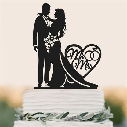 Wedding & Engagement  Birthday Cake Topper ,   Bride & Groom  Boy & Girl   Party  Anniversary