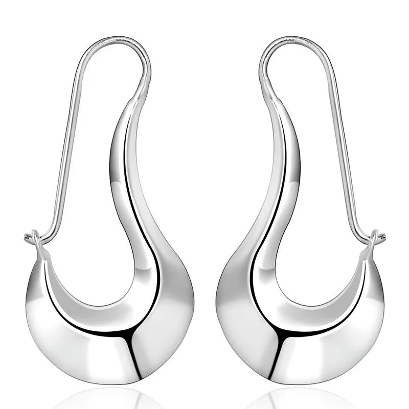 Fine 925 Sterling Silver Drop Earrings for Women, Charm Jewelry, Fashion, Wedding, Engagement, Party, Nice Gift