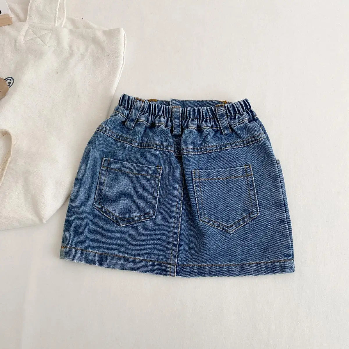 Girls Clothing Denim Short Skirt Summer Korean Baby Girl Half Skirt Children Half Body Wrap Buttocks Versatile Skirt