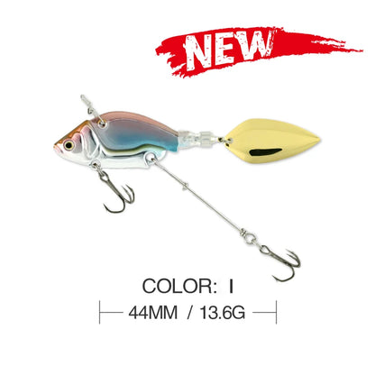 NEW Rotating Metal VIB vibration Bait Spinner Spoon Fishing Lures 13.6g 4.4cm Jigs Trout Winter Fishing Hard Baits Tackle Pesca