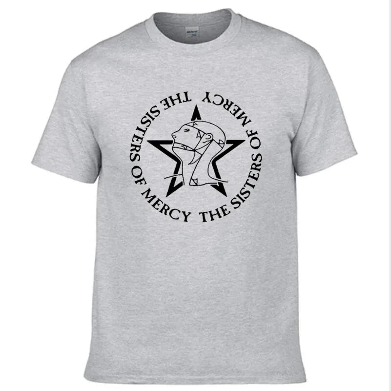 The Sisters Of Mercy T-Shirt Men And Women Tee Post Punk Goth Rock Band T Shirts Cotton Tops Tees 64241