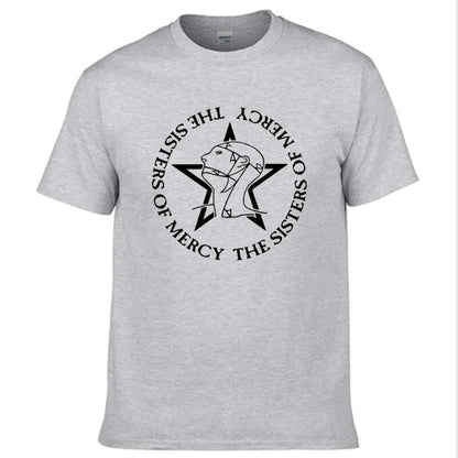 The Sisters Of Mercy T-Shirt Men And Women Tee Post Punk Goth Rock Band T Shirts Cotton Tops Tees 64241