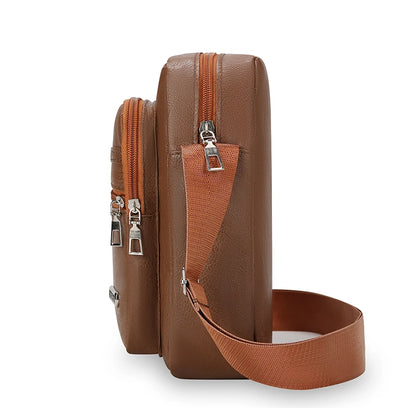 2024 Brand New Men's Crossbody Bags Male leather Shoulder Bags Boy Messenger Bags Man Handbags for Travel Casual Large Satchel