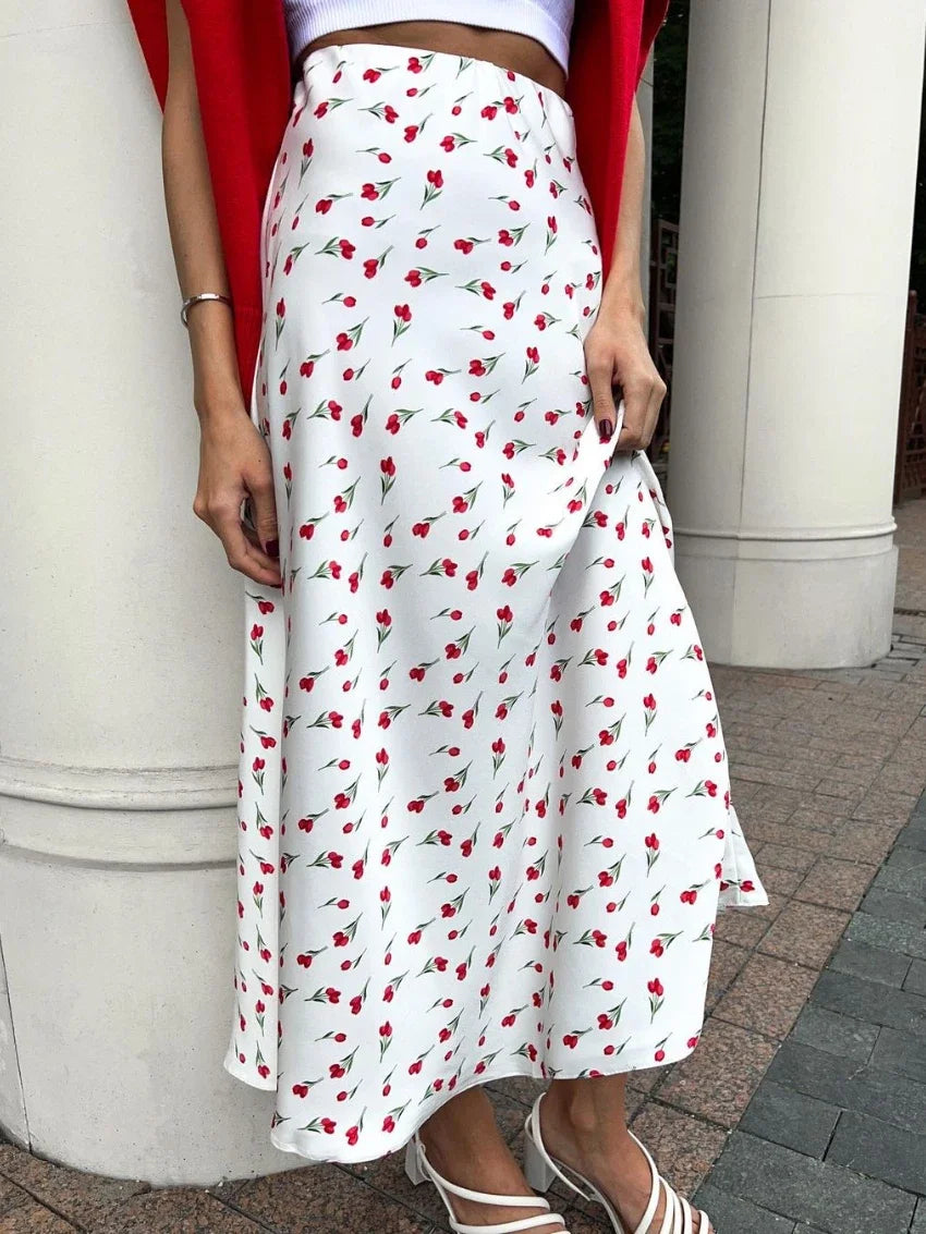 Bornladies Elegant Slim Print Women'S Skirt Bodycon High Waist Midi Skirts Streetwear Classic Skirt Fashion Female Clothing 2023