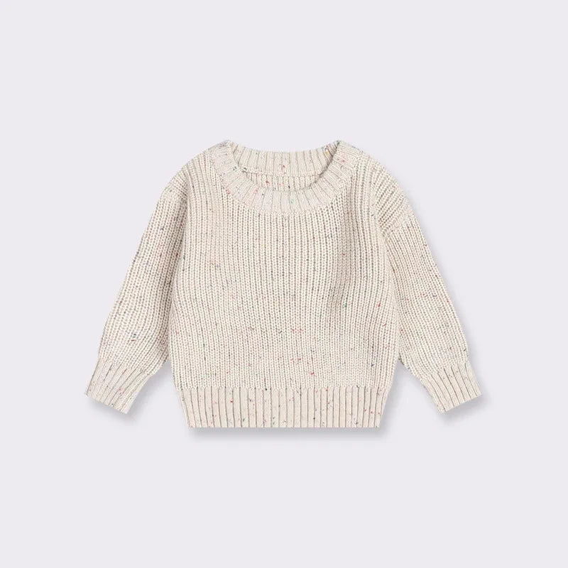 New Auterm Baby Loose Sweater Knitted Baby Boy Girl Clothes Round Neck Kid Toddler Girl Boy Pullover Baby Solid Chunky Outerwear