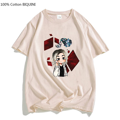 Alice In Borderland  Emblem Oversized Tshirt Men T Shirts Fashion Japanese Anime T-shirt Four Seasons 100% Cotton Short Sleeve