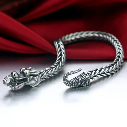 Fashion Gold Color Lion King Stainless Steel Braided Chain Bracelet Domineering Men\\'s Rock Wristband Alloy Lion Head Jewelry