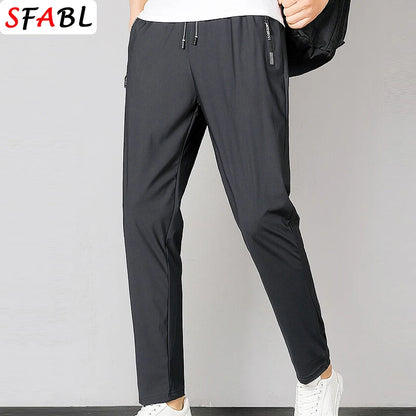 Thin Breathable Casual Pants Men Summer Gym Fitness Sweatpants Men Jogging Running Hiking Camping Sports Trousers Men Fashion