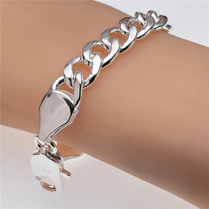 Andara Wholesale 925 Silver Bracelet Elegant Chain High Quality Jewelry For Men&Women Christmas Gifts