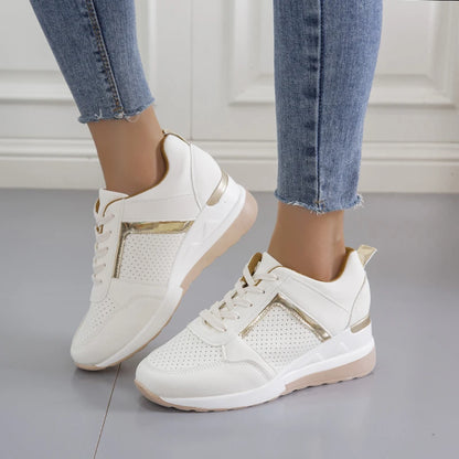 Shoes Woman 2024 Trend Summer Wedge Platform Casual Shoes Women Lace Up Sports Shoes Woman Non Slip Breathable Sneaker