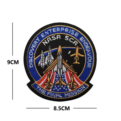 Space Badge Embroidery Hook Loop Patches Astronaut Military Hat Cloth Backpack Armband Stickers Appliques Patches for Clothing