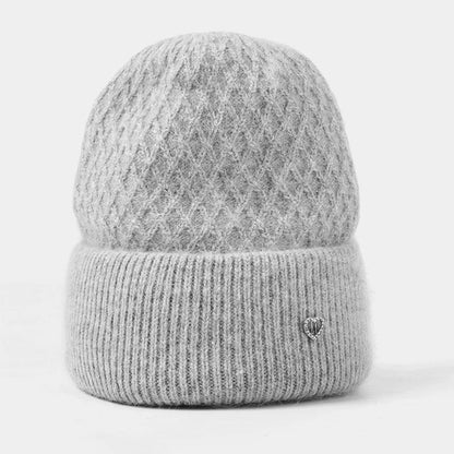 VISROVER 12 Colors Solid Real Cashmere Beanies Winter Hat For Woman Acrylic Hat Woman Autumn Warm Skullies For Man Wholesales