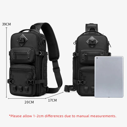 Waterproof Casual Chest Bag Multifunctional Men's Chest Bags Male Crossbody Bag Large Capacity Messenger Shoulder Packs