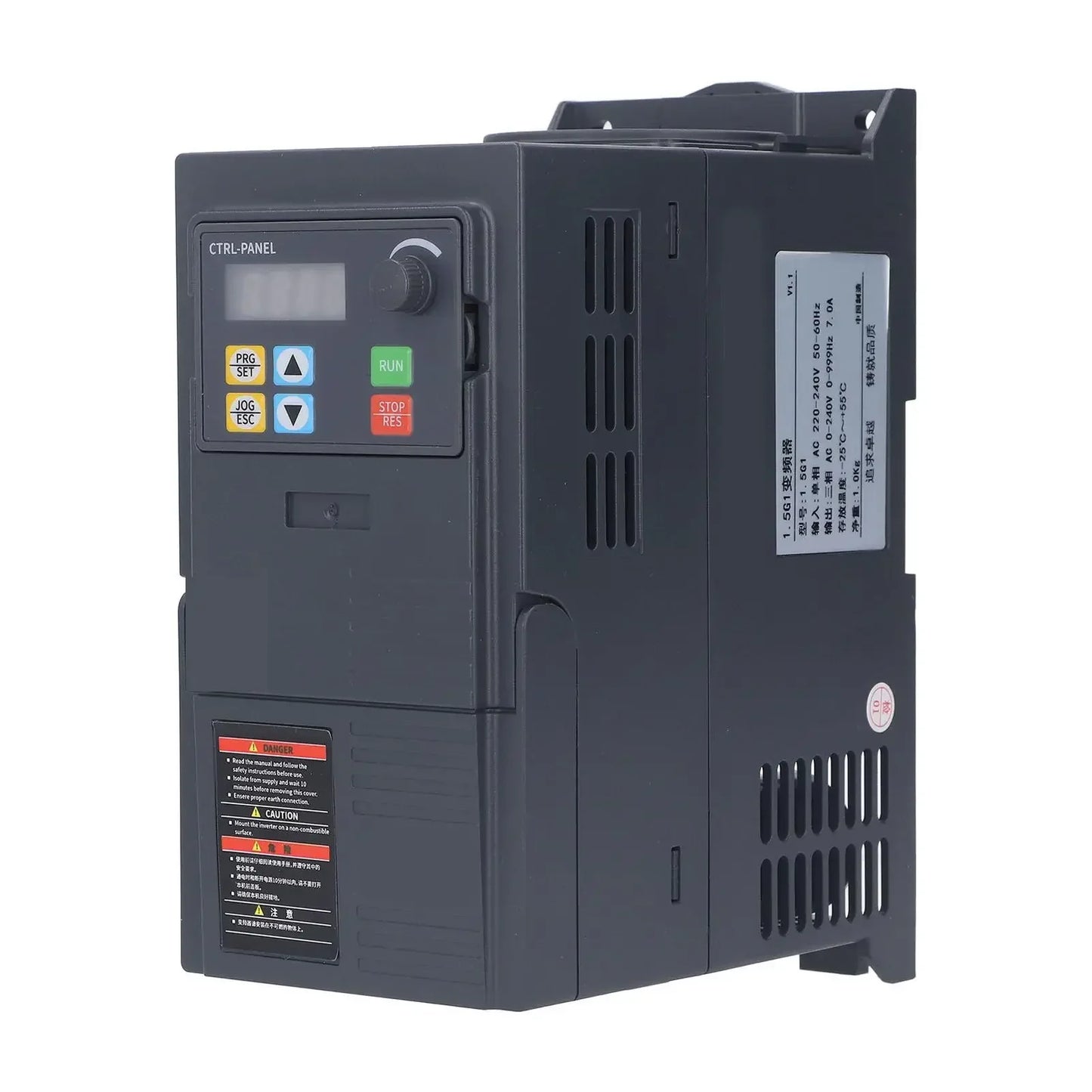 ZUKED VFD 0.75/1.5/2.2KW 3/4KW 5.5KW 7.5kw  1Ph 3Ph 220V 380V Output Frequency Converter Variable Frequency Drive