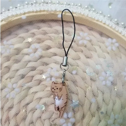 Cat Lanyard for IPhone Samsung Huawei Xiaomi Mobile Phone Case Strap Kitten Key Chains Bag Pendant Decoration Keychain Gift