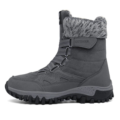 Winter Boots Men 2023 New Warm Plush Snow Boots Unisex Women Outdoor Work High Top Hiking Shoes Non-slip Mid-Calf Boots