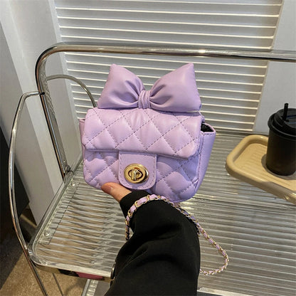 Mini Designer Luxury Shoulder Bag Toddler Princess Baby Girls Pink Bow Handbag Little Girl Cute Crossbody Purse For Women Girls