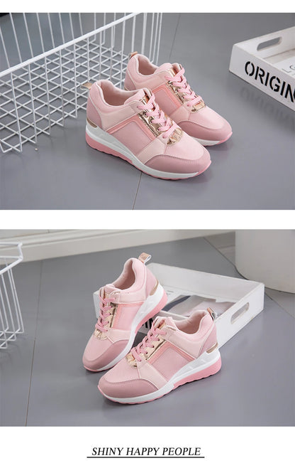 Shoes Woman 2024 Trend Summer Wedge Platform Casual Shoes Women Lace Up Sports Shoes Woman Non Slip Breathable Sneaker